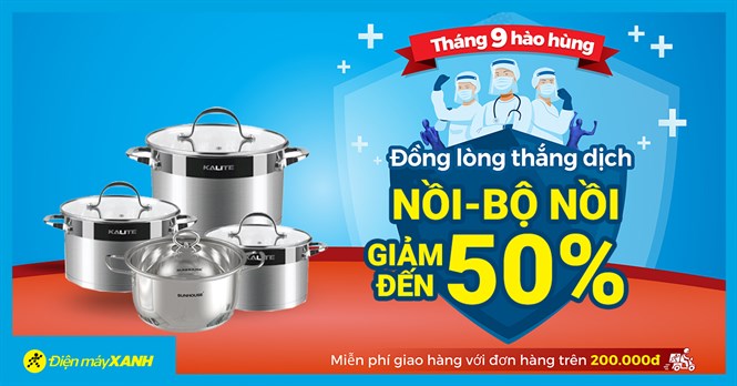 Nồi - Bộ nồi giảm lớn 50%, giá chỉ từ 140K. Mua online, giao nhanh miễn phí, chị em nội chợ chốt đơn ngay kẻo lỡ