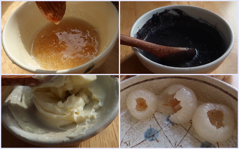 Sơ chế nguyên liệu làm món chè khúc bạch hoa đậu biếc