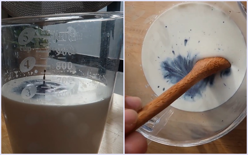 Pha sữa và hoa đậu biếc