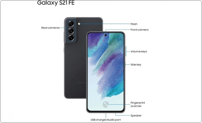 Hướng dẫn sử dụng cho thấy Galaxy S21 FE thiếu khe cắm thẻ nhớ microSD, không có sạc trong hộp