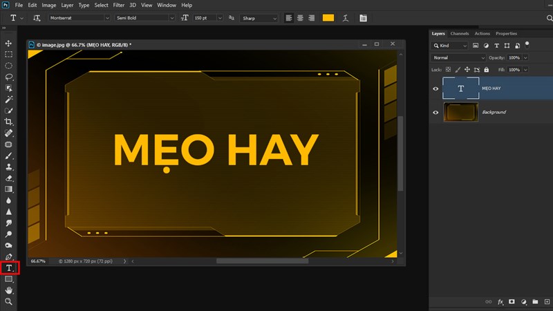 Hướng dẫn cách làm chữ trong suốt trong Photoshop cực dễ chỉ vài bước