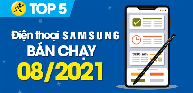 Top 5 Điện Thoại Samsung bán chạy nhất tháng 8/2021 tại Điện máy XANH