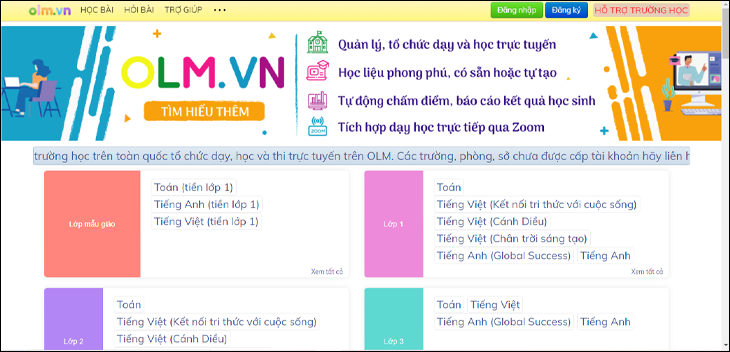 Trang web olm.vn