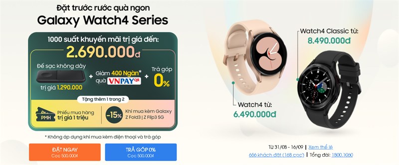 Đặt trước Galaxy Watch 4 Classic Đặt trước Galaxy Watch 4 Classic