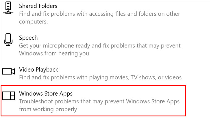 Chọn vào thư mục Windows Store Apps