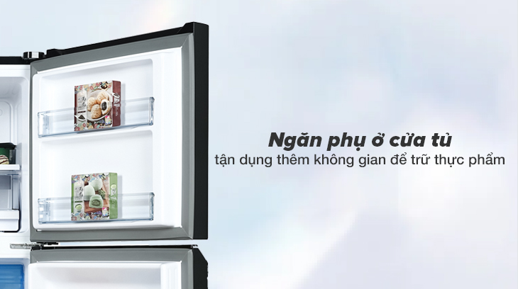 Bên ngoài cửa tủ ngăn đá còn có thêm những ngăn phụ nhỏ