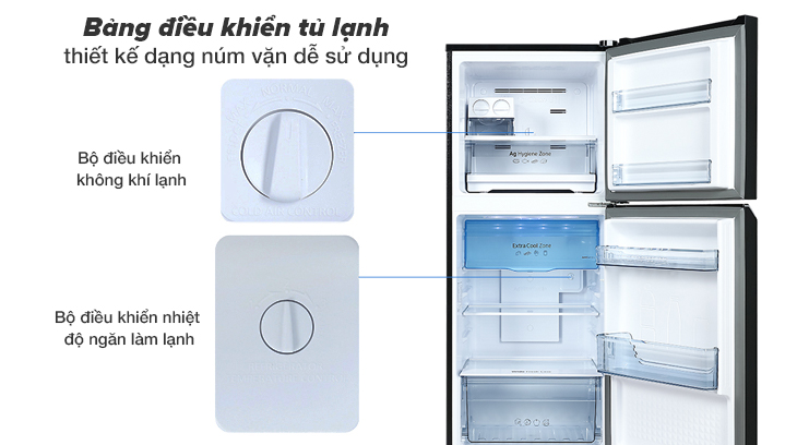 Bảng điều khiển tủ lạnh có kiểu thiết kế phổ biến và quen thuộc