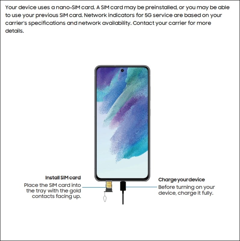 Sách hướng dẫn sử dụng của Galaxy S21 FE bị rò rỉ gần đây