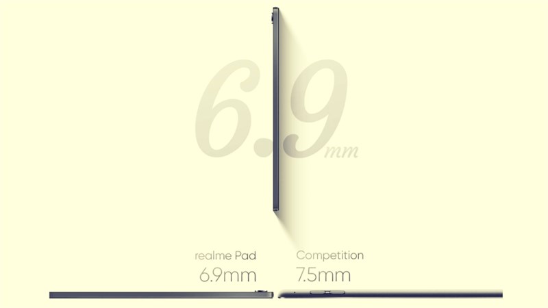 Realme Pad chính thức được ấn định ngày ra mắt: Máy tính bảng đầu tiên của Realme với độ mỏng chỉ 6.9mm