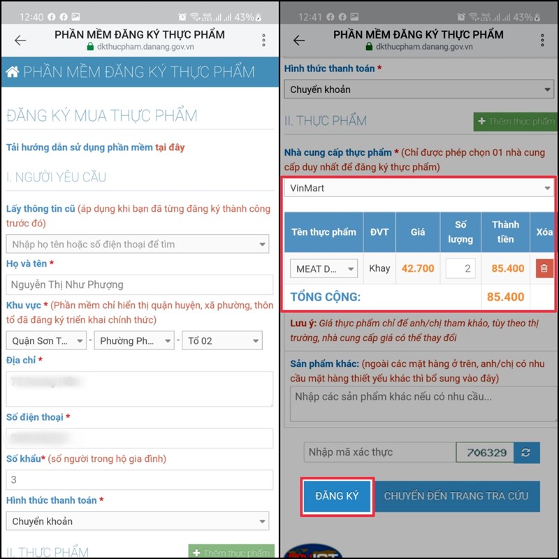 Cách đăng ký mua thực phẩm online bằng Zalo Cách đăng ký mua thực phẩm online bằng Zalo