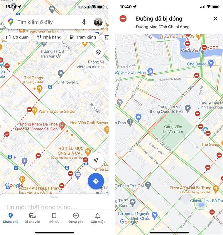 Cách xem các khu vực bị phong tỏa bằng Google Maps