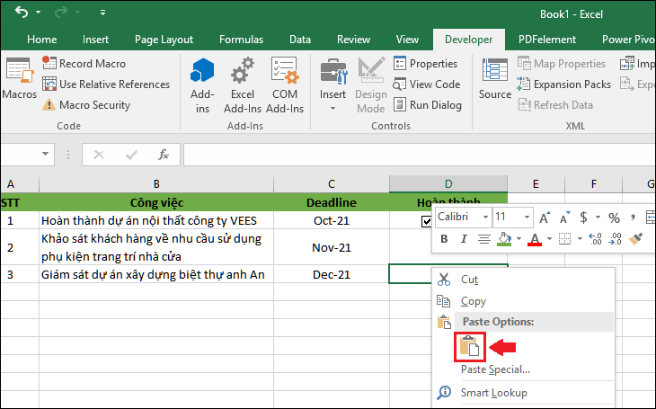 Cách tạo nút tích - checkbox trong Excel dễ dàng, đơn giản nhất