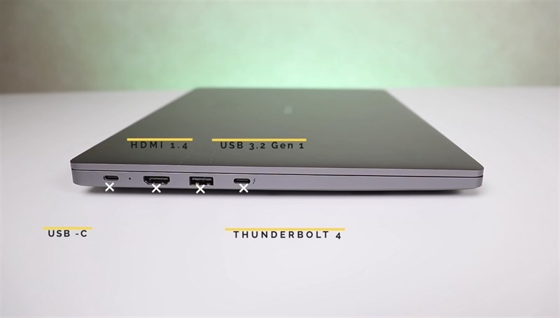 Cạnh trái của Xiaomi Mi Notebook Pro 2021. Nguồn: Tech Singh.