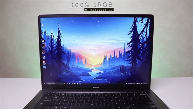 Màn hình của Mi Notebook Pro 2021 có khả năng tái tạo màu sắc tốt, chuẩn sRGB 100%. Nguồn: Tech Singh.