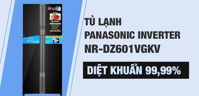 Tủ lạnh Panasonic Inverter 550 lít NR-DZ601VGKV - Diệt khuẩn 99,99%