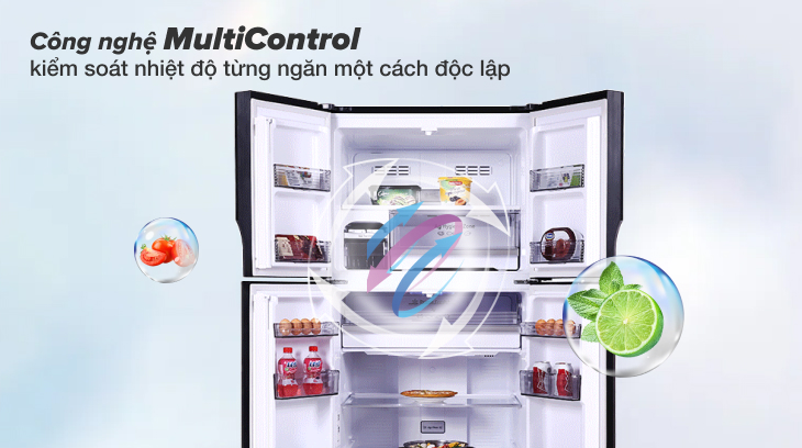 Kiểm soát nhiệt độ từng ngăn độc lập thông qua công nghệ MultiControl