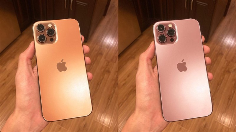 Trên tay iPhone 13 Pro Max màu Rose Gold và Sunset Gold cực sang