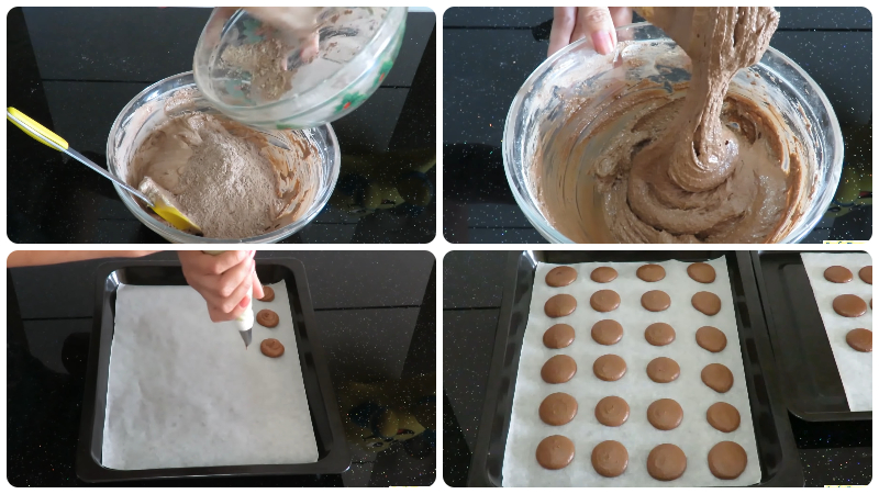 Trộn bột và tạo hình bánh