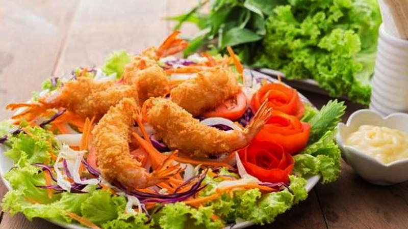 Deep-fried shrimp