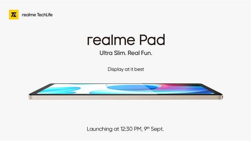 Realme Pad được quảng cáo là có ngoại hình siêu mỏng
