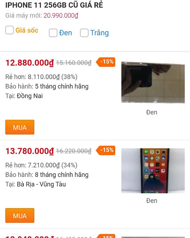 iPhone 11 256GB cũ iPhone 11 256GB cũ