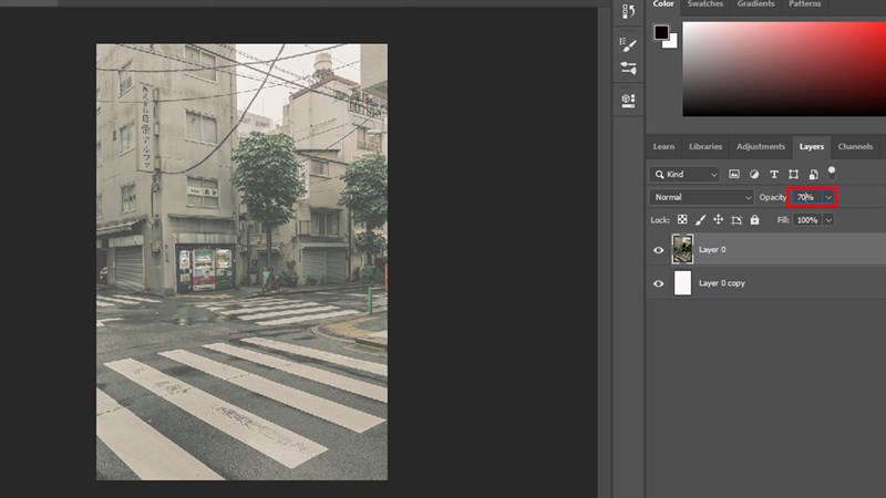 Cách chỉnh Opacity trong Photoshop