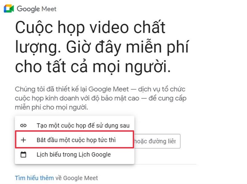 Cách sử dụng Google Meet