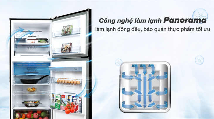 Bảo quản thực phẩm tươi ngon, làm lạnh đồng đều với công nghệ làm lạnh vòng cung Panorama