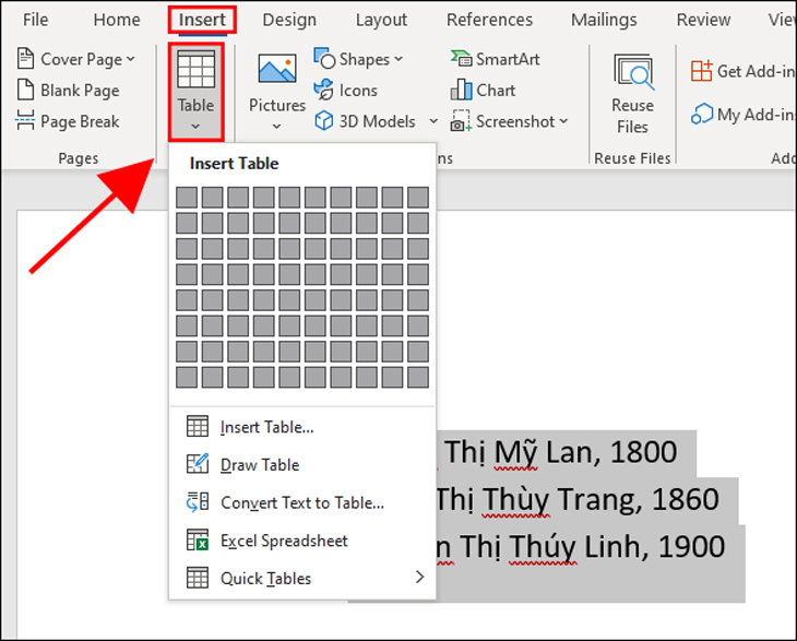 Cách Chuyển Văn Bản Thành Bảng Trong Word Đơn Giản Nhất