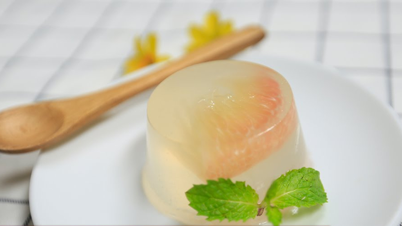 How to make delicious peach pomelo jelly to cool off and dispel the sun
