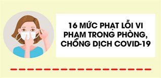 16 mức phạt lỗi vi phạm trong phòng, chống dịch Covid-19 mà bạn nên biết