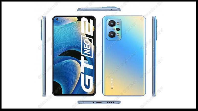 Lộ ảnh render sắc nét của Realme GT Neo2 trước ngày ra mắt