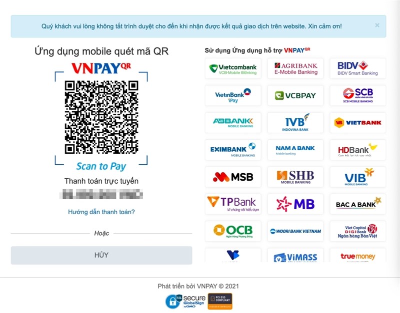 Mua iPhone thanh toán VNPAY