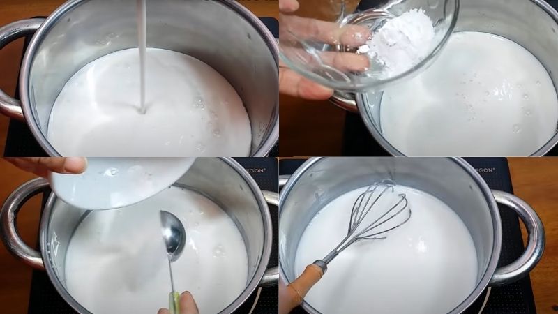 Nấu nước cốt dừa