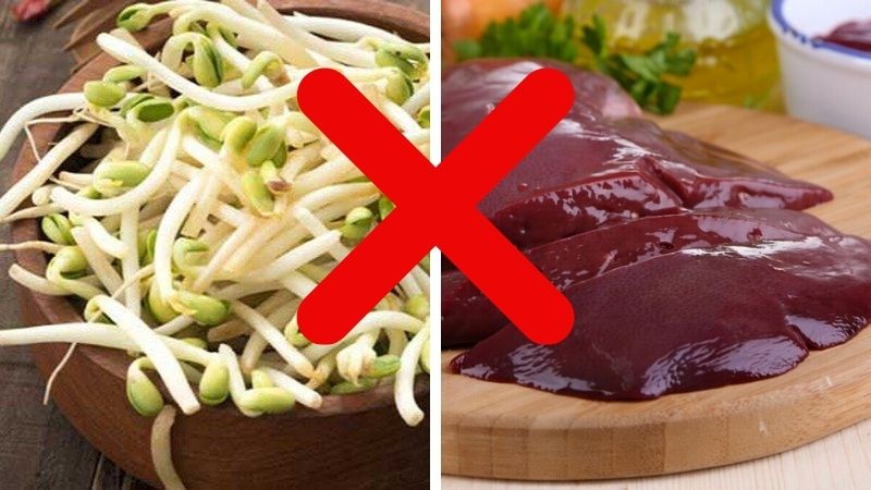 Không nên chế biến giá với gan lợn Không nên chế biến giá với gan lợn