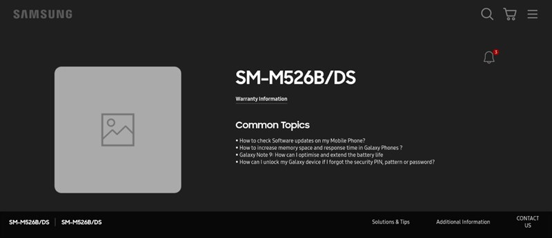 Galaxy M52 5G lộ diện trên trang web chính thức, ngày ra mắt sắp đến! Galaxy M52 5G lộ diện trên trang web bán lẻ, có thể ra mắt vào tháng 9