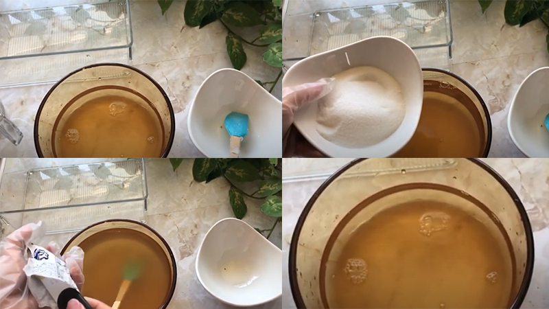 Quy trình làm rau câu bằng nước ngâm sâm bổ lượng