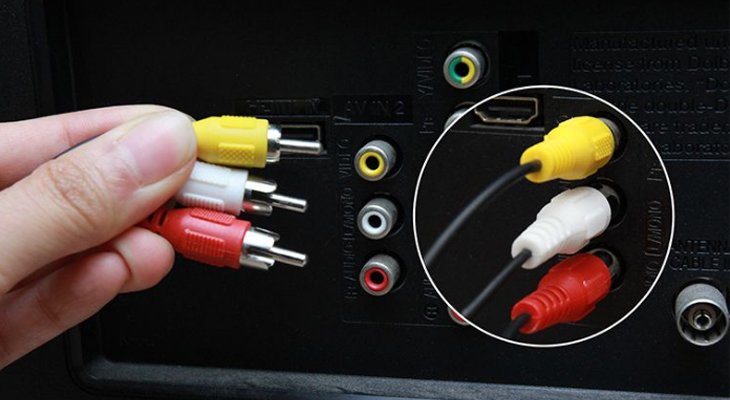 3 loại cáp phổ biến kết nối với tivi là cáp VGA, cáp HDMI và cáp AV