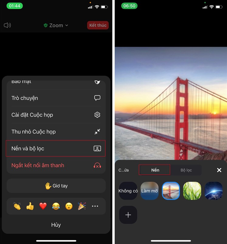 cách thay đổi background trong zoom