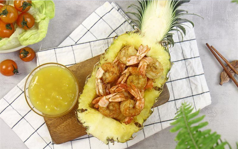 How to make shrimp with delicious fruit sauce unique, extremely attractive for the family