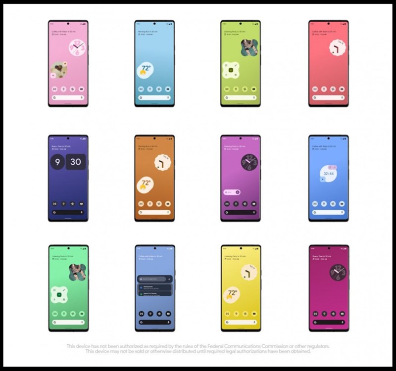 Google tung ảnh Pixel 6 và quảng bá tính năng mới trên Android 12