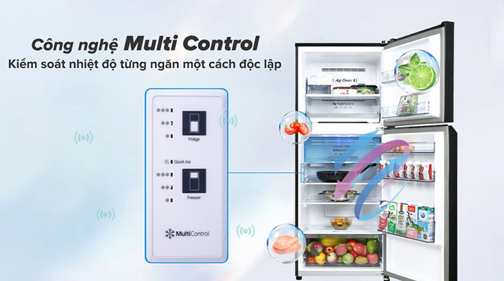 Đánh giá dòng tủ lạnh diệt khuẩn 99.99% Panasonic TL351-381V mới 2021 > Đánh giá chi tiết dòng tủ lạnh Panasonic Inverter TL351-381VG - Multi Control