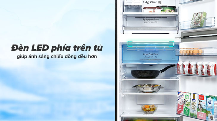 Đánh giá dòng tủ lạnh diệt khuẩn 99.99% Panasonic TL351-381V mới 2021 > Đánh giá chi tiết dòng tủ lạnh Panasonic Inverter TL351-381VG - Đèn LED