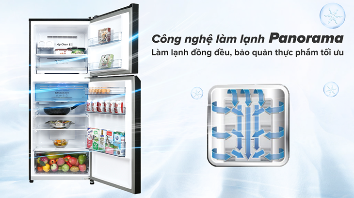 Đánh giá dòng tủ lạnh diệt khuẩn 99.99% Panasonic TL351-381V mới 2021 > Đánh giá chi tiết dòng tủ lạnh Panasonic Inverter TL351-381VG - Panorama
