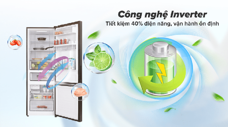 Đánh giá dòng tủ lạnh diệt khuẩn 99.99% Panasonic TL351-381V mới 2021 > Đánh giá chi tiết dòng tủ lạnh Panasonic Inverter TL351-381VG - Công nghệ Inverter