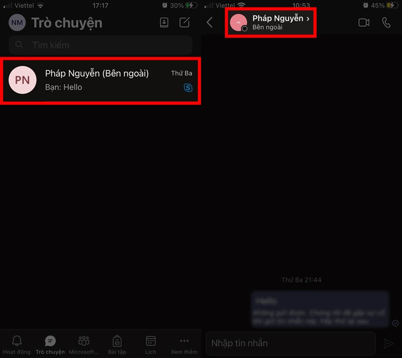 Cách chặn một người trên Teams