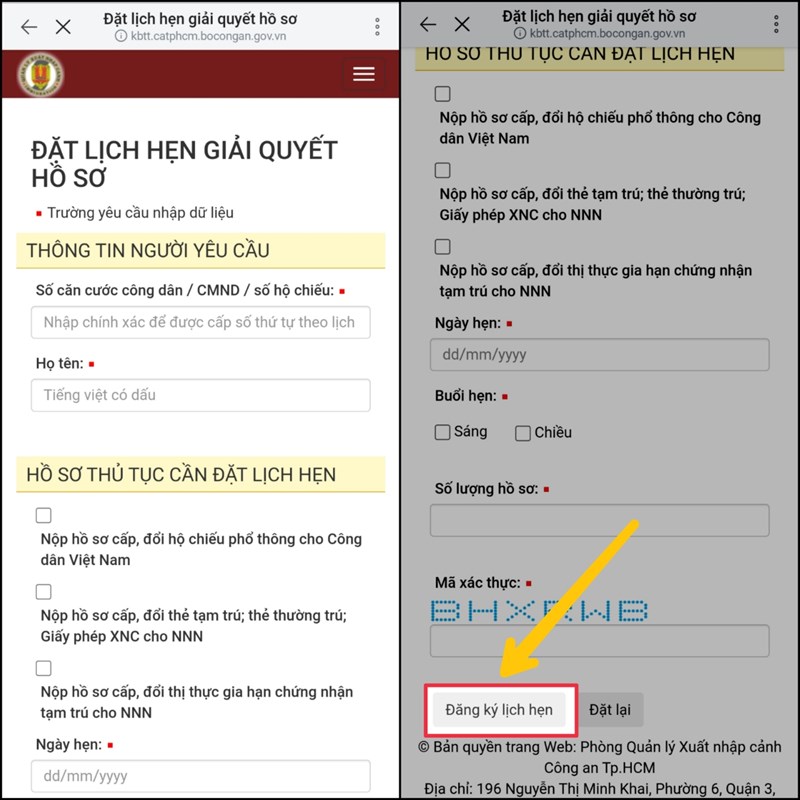 Cách đặt lịch hẹn nộp hồ sơ cấp hộ chiếu bằng Zalo