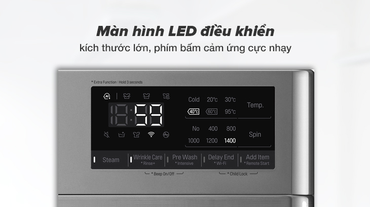 Màn hình điều khiển có thiết kế dạng màn hình LED kích thước lớn