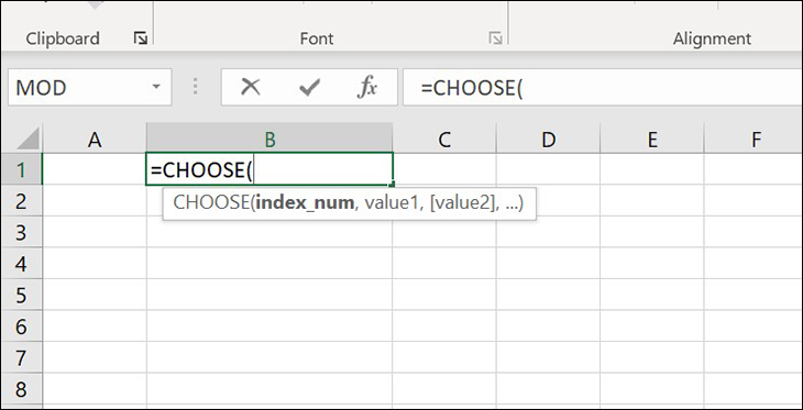 Cách sử dụng hàm CHOOSE trong Excel để chọn giá trị trong Excel chi tiết nhất