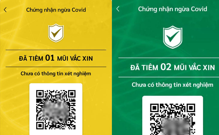 Tra cứu thẻ xanh, thẻ vàng COVID-19 trên app 